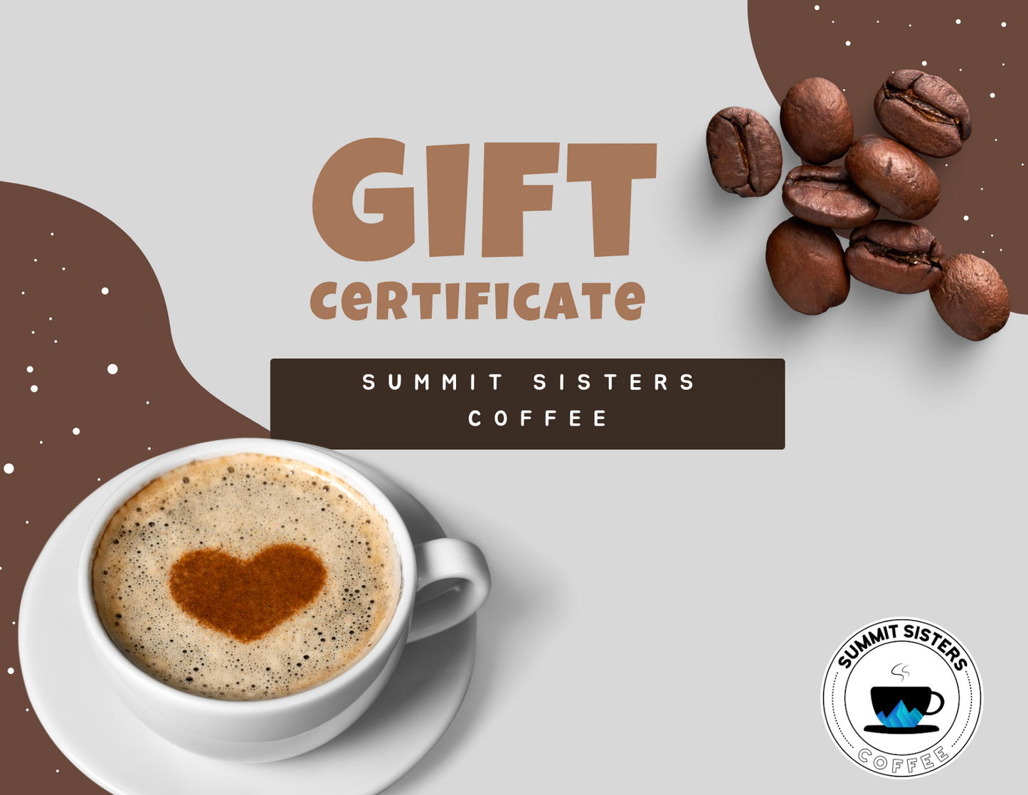 Summit Sisters Coffee Gift Card
